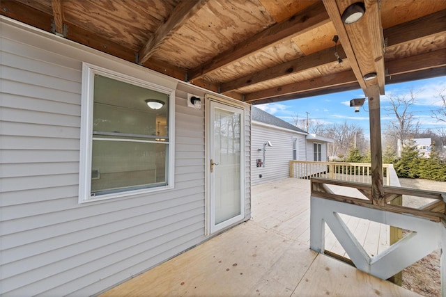 view of patio with a deck