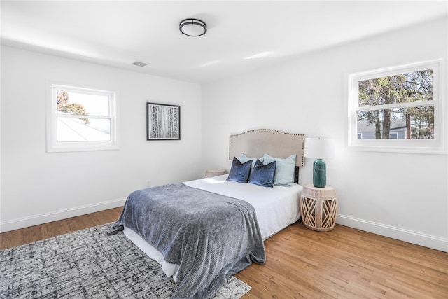 bedroom featuring light hardwood / wood-style floors