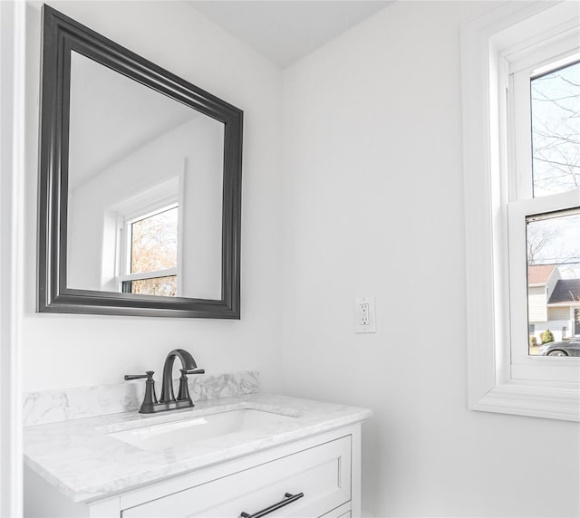 bathroom with vanity