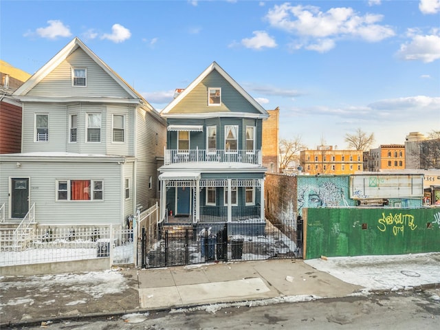 front of property with a porch