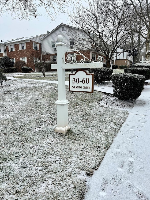 view of community sign