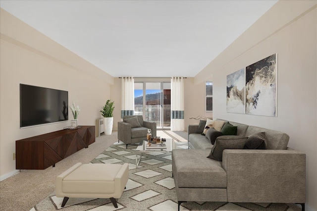 view of carpeted living room