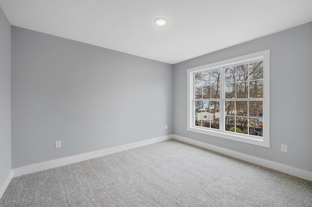 spare room featuring carpet flooring