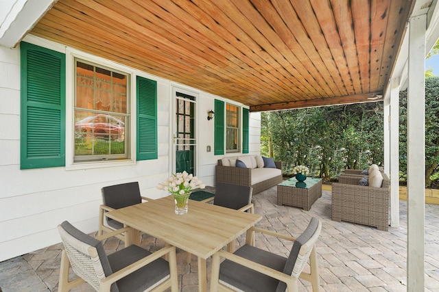 view of patio / terrace with an outdoor hangout area