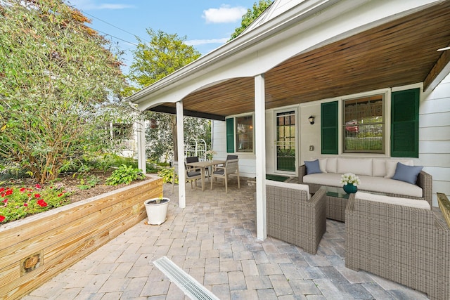 view of patio / terrace featuring an outdoor hangout area