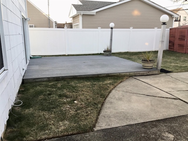 view of patio featuring a wooden deck