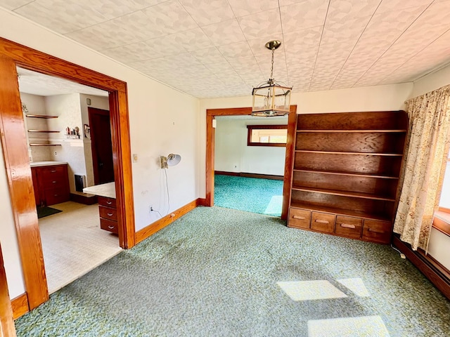 23 Riverside Dr, Roscoe, NY 12776 - unfurnished dining area with carpet and baseboards