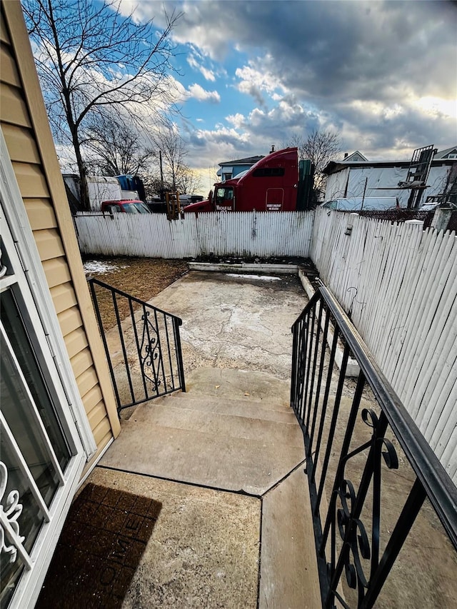 view of patio featuring a fenced backyard