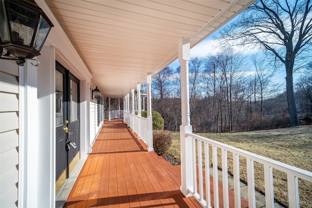 view of wooden deck