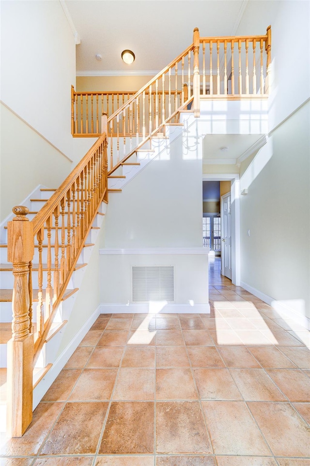 stairs with ornamental molding