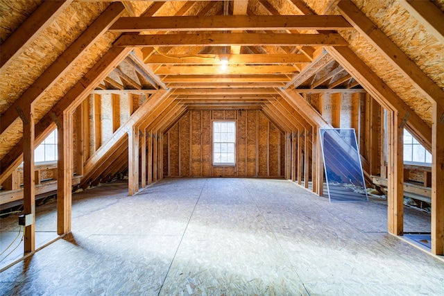 view of attic