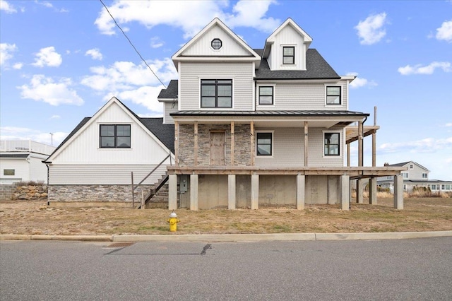 view of front of house featuring covered porch