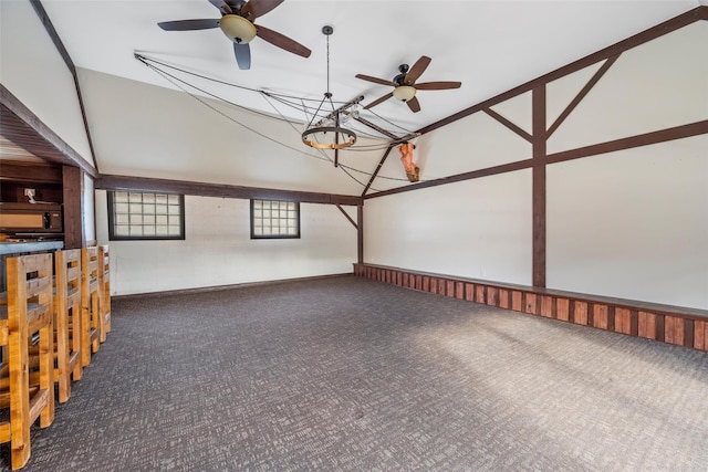 interior space featuring high vaulted ceiling