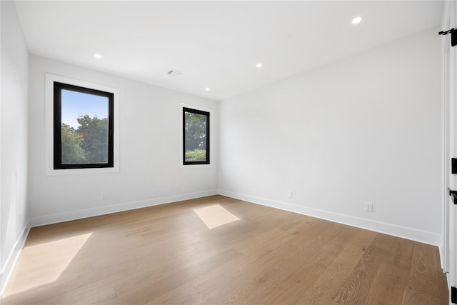 empty room featuring light hardwood / wood-style flooring