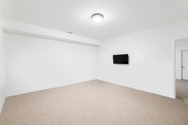 basement featuring carpet floors