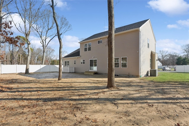 back of property with cooling unit