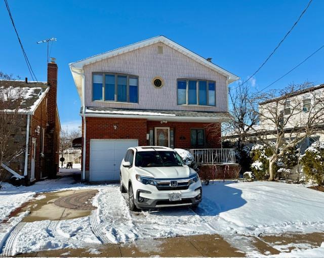 view of property with a garage