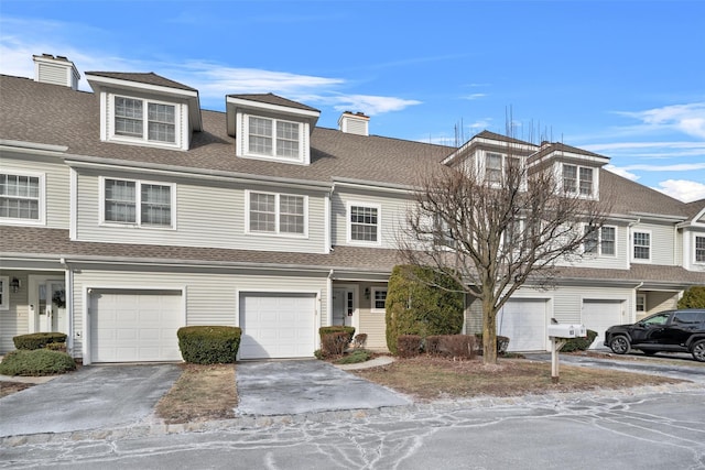 view of property featuring a garage