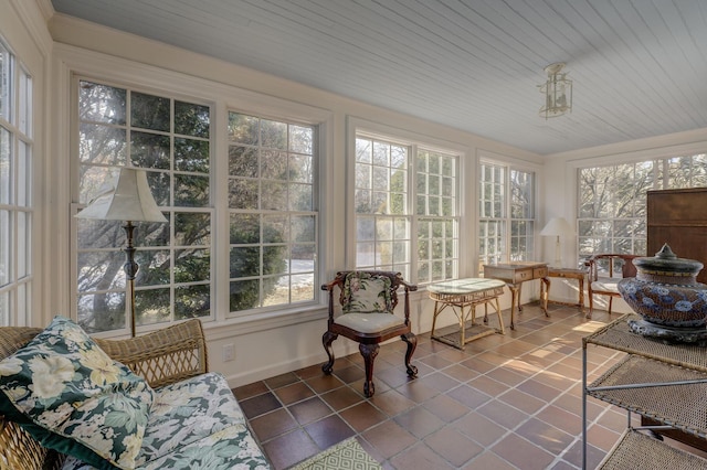 view of sunroom