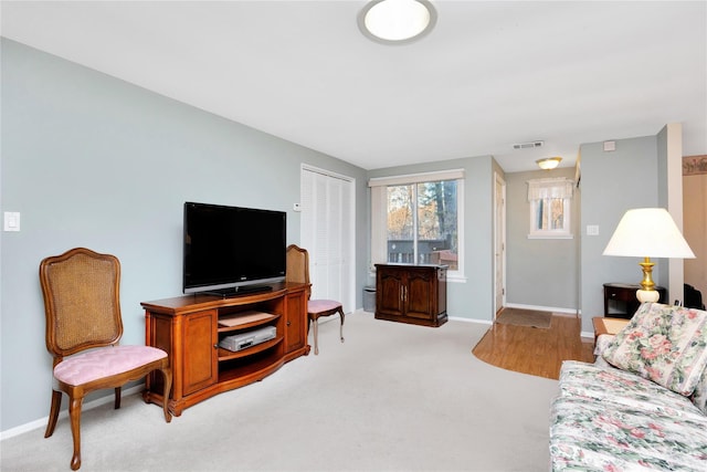 view of carpeted living room