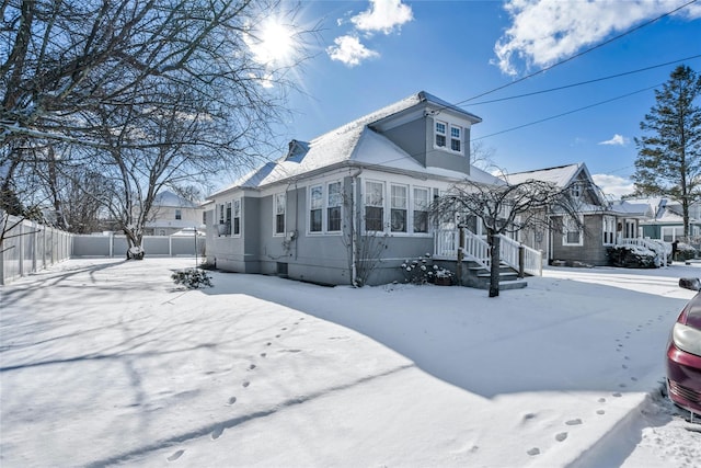 view of bungalow-style home