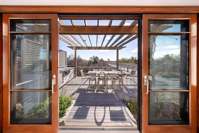 view of doorway to outside