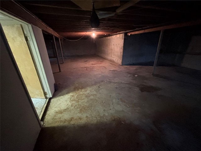 view of basement