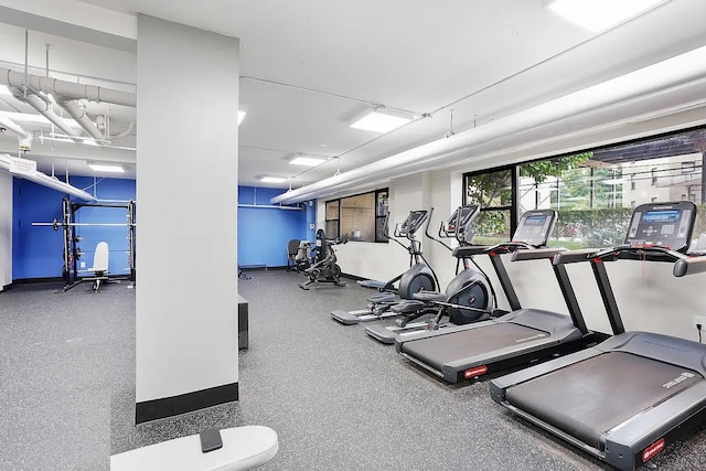 view of exercise room