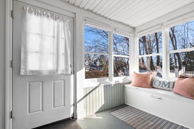 view of sunroom / solarium