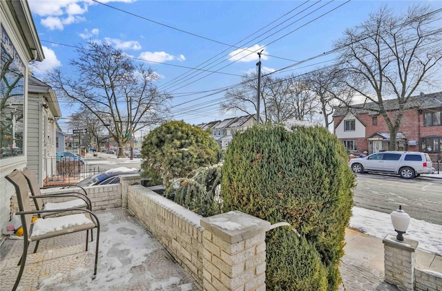 view of patio / terrace featuring a residential view