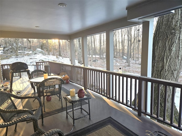 view of sunroom / solarium