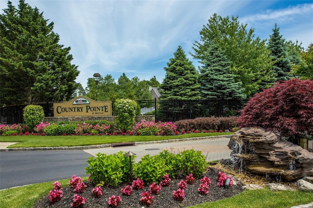 view of community sign