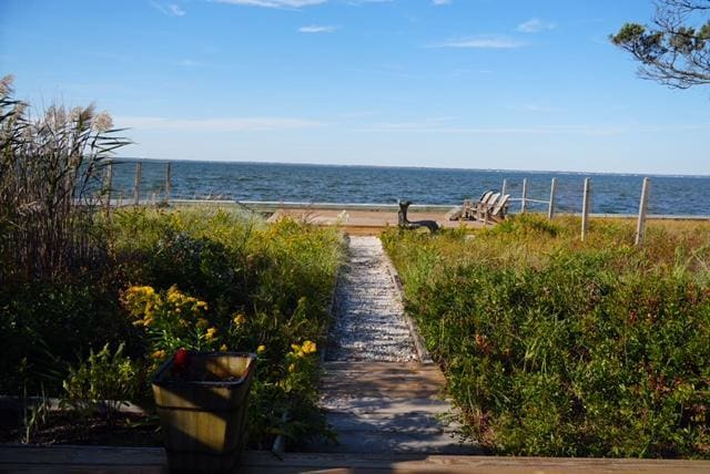 water view with a view of the beach