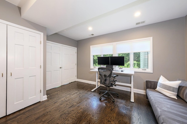 652 Long Hill Rd W, Briarcliff Manor, NY 10510 - office space featuring baseboards, wood finished floors, and recessed lighting