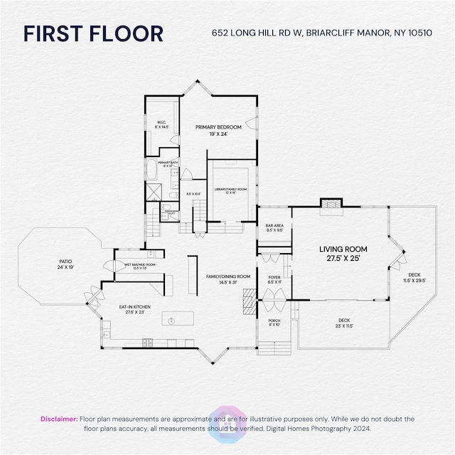 652 Long Hill Rd W, Briarcliff Manor, NY 10510 - floor plan / room layout