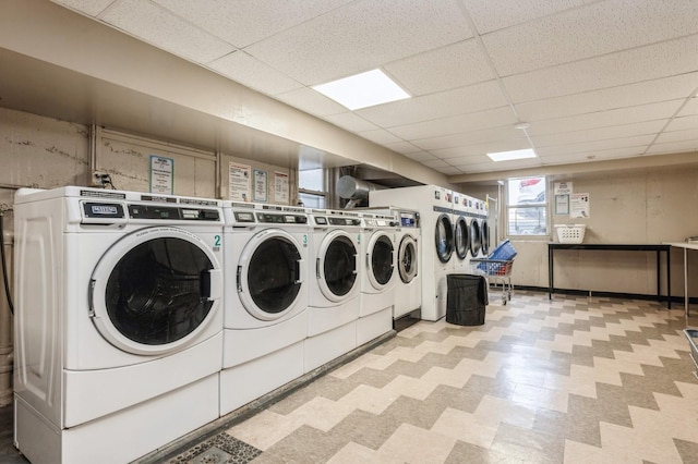 laundry room featuring washing machine and dryer