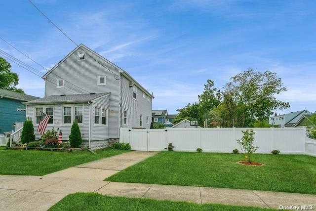 exterior space with a lawn