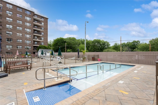 view of pool with a patio