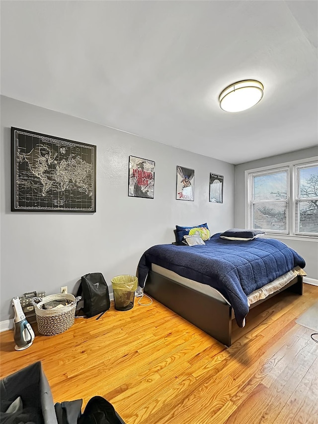 bedroom featuring light hardwood / wood-style flooring