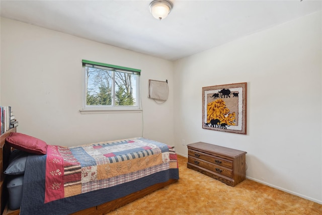 bedroom with carpet floors