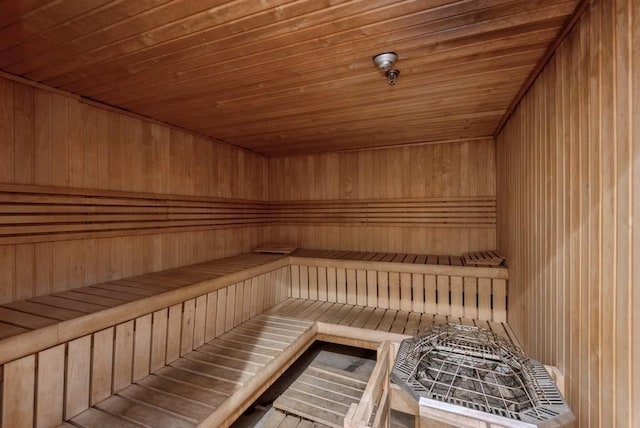 319 Trotting Ln Unit 23, Westbury, NY 11590 - sauna / steam room featuring wood ceiling and wooden walls
