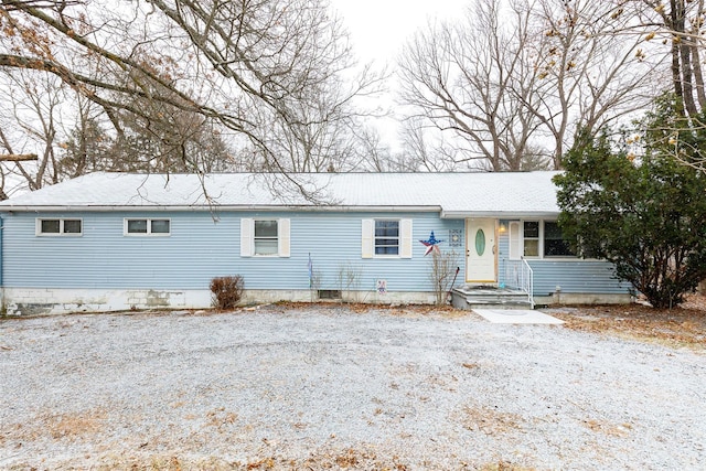 view of ranch-style home