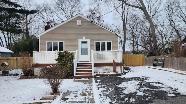 view of bungalow-style home