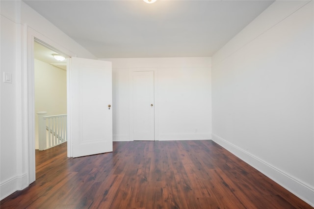 interior space featuring dark hardwood / wood-style flooring