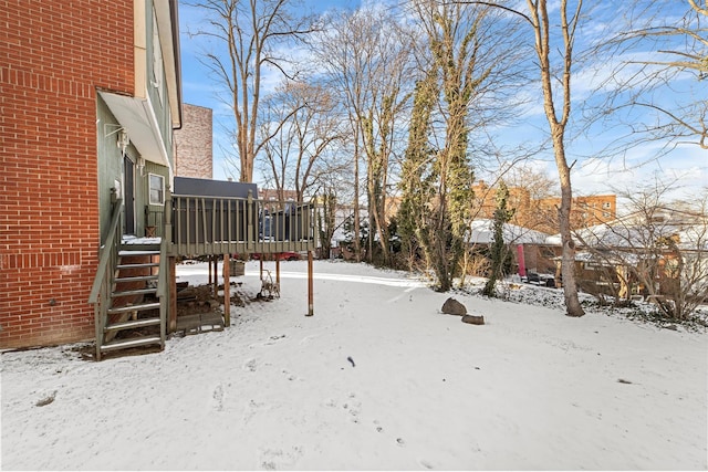 view of snowy yard