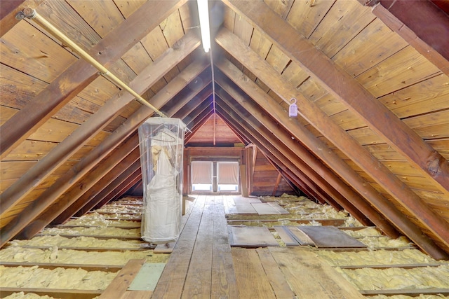 view of attic