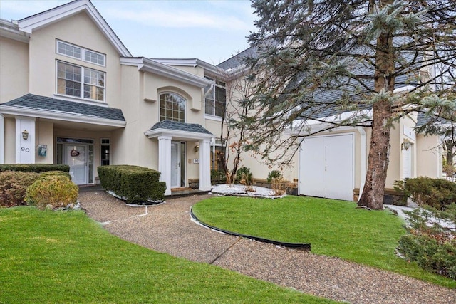 view of front of house with a front yard