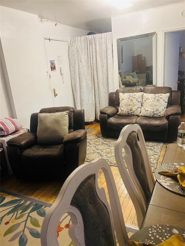 living room featuring hardwood / wood-style floors