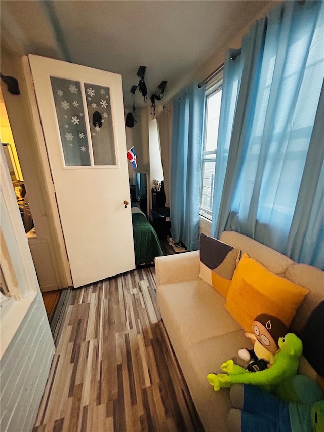 living room featuring hardwood / wood-style flooring