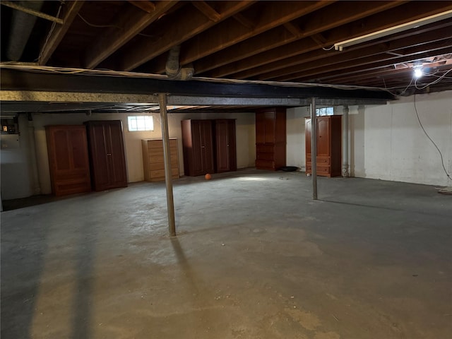 view of basement